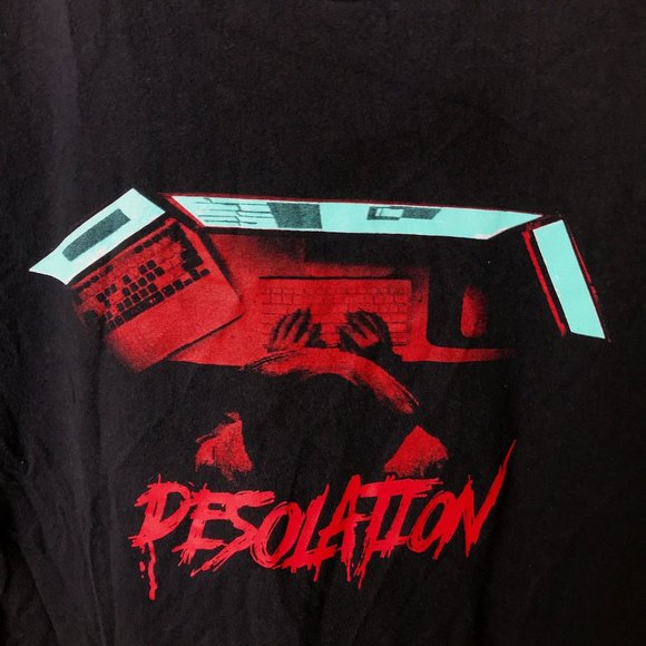Desolation T Shirt Computer Setup Geek Tech Graphic Tee Short Sleeve Cotton - Picture 5 of 10